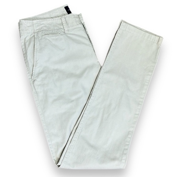 American Eagle Light Khaki Pants Mens Size 32 x 36 Measures 32 x 34 Flat Front - Picture 1 of 16